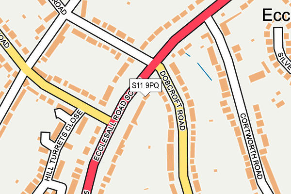 S11 9PQ map - OS OpenMap – Local (Ordnance Survey)