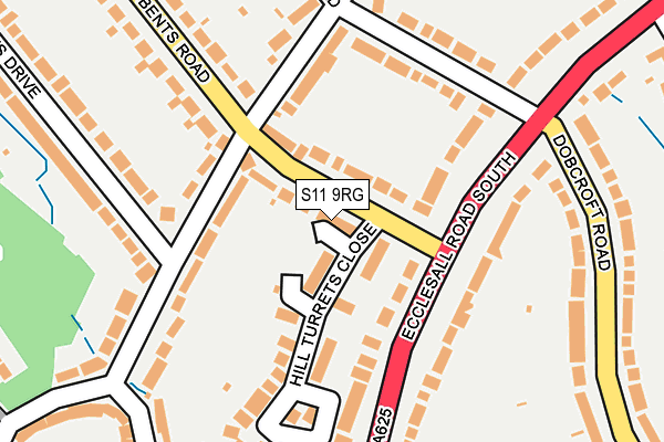 S11 9RG map - OS OpenMap – Local (Ordnance Survey)