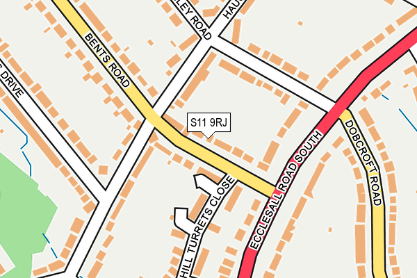 S11 9RJ map - OS OpenMap – Local (Ordnance Survey)