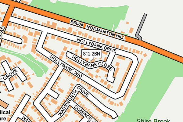 S12 2BN map - OS OpenMap – Local (Ordnance Survey)