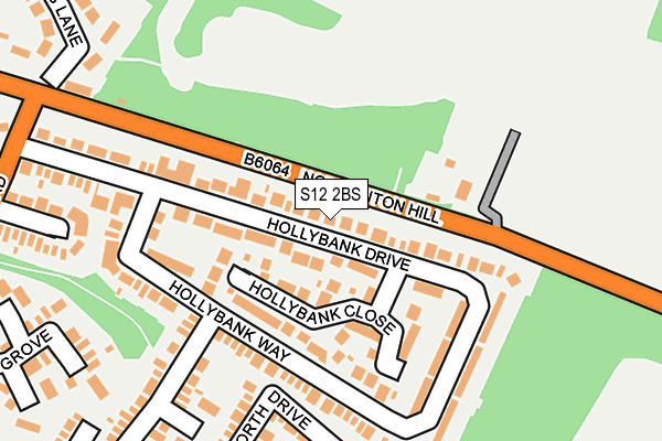 S12 2BS map - OS OpenMap – Local (Ordnance Survey)