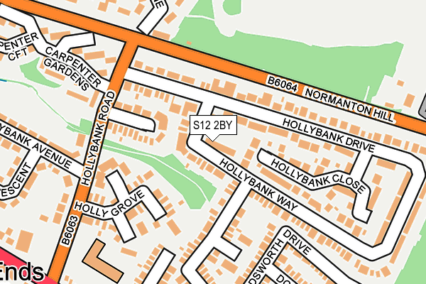S12 2BY map - OS OpenMap – Local (Ordnance Survey)