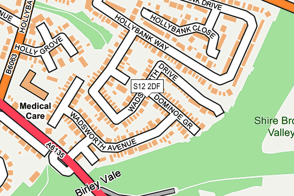 S12 2DF map - OS OpenMap – Local (Ordnance Survey)