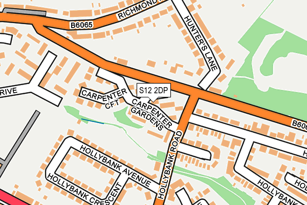 S12 2DP map - OS OpenMap – Local (Ordnance Survey)