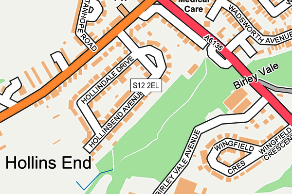 S12 2EL map - OS OpenMap – Local (Ordnance Survey)