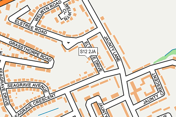 S12 2JA map - OS OpenMap – Local (Ordnance Survey)