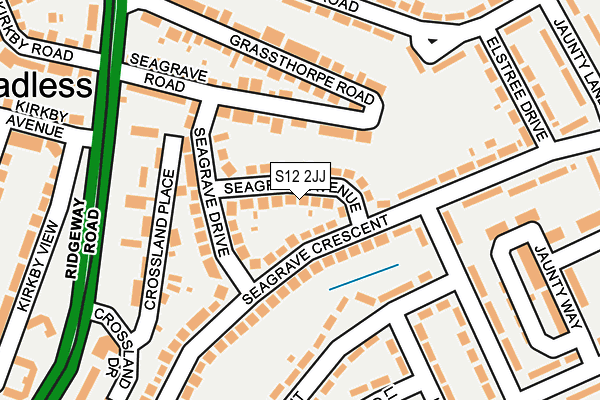 S12 2JJ map - OS OpenMap – Local (Ordnance Survey)