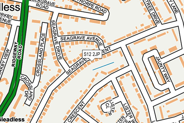 S12 2JP map - OS OpenMap – Local (Ordnance Survey)