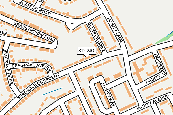 S12 2JQ map - OS OpenMap – Local (Ordnance Survey)