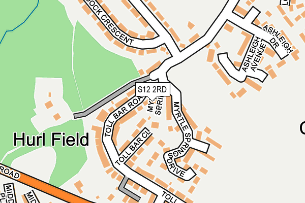 S12 2RD map - OS OpenMap – Local (Ordnance Survey)