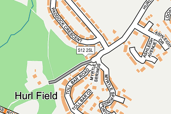 S12 2SL map - OS OpenMap – Local (Ordnance Survey)
