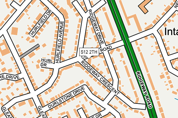 S12 2TH map - OS OpenMap – Local (Ordnance Survey)