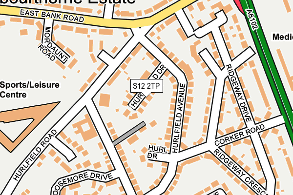 S12 2TP map - OS OpenMap – Local (Ordnance Survey)