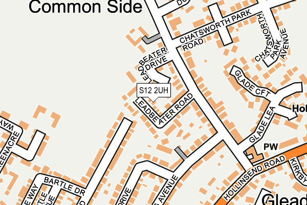 S12 2UH map - OS OpenMap – Local (Ordnance Survey)
