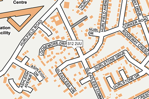 S12 2UU map - OS OpenMap – Local (Ordnance Survey)