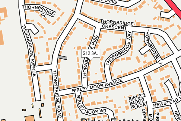 S12 3AJ map - OS OpenMap – Local (Ordnance Survey)