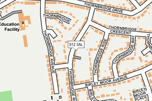 S12 3AL map - OS OpenMap – Local (Ordnance Survey)