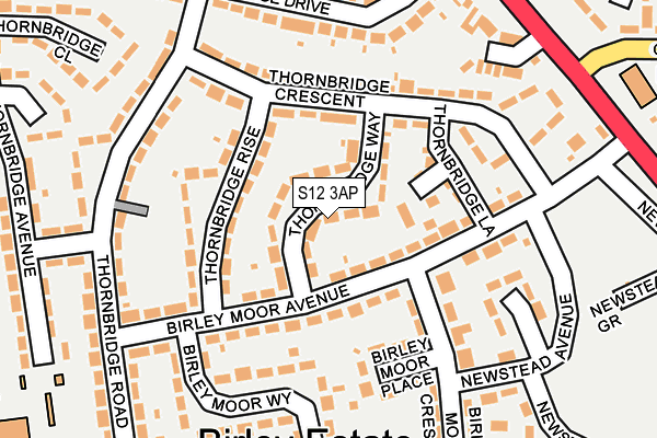 S12 3AP map - OS OpenMap – Local (Ordnance Survey)