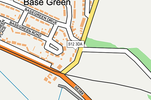 S12 3DA map - OS OpenMap – Local (Ordnance Survey)