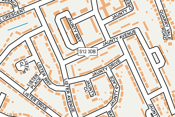 S12 3DB map - OS OpenMap – Local (Ordnance Survey)