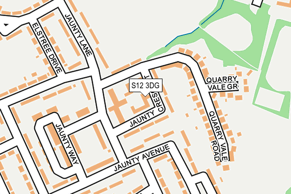 S12 3DG map - OS OpenMap – Local (Ordnance Survey)