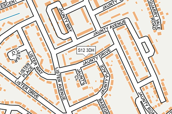 S12 3DH map - OS OpenMap – Local (Ordnance Survey)