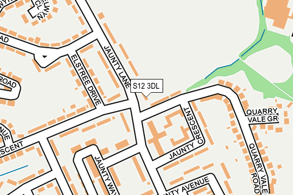 S12 3DL map - OS OpenMap – Local (Ordnance Survey)