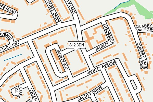 S12 3DN map - OS OpenMap – Local (Ordnance Survey)