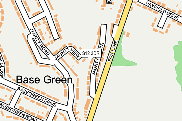 S12 3DR map - OS OpenMap – Local (Ordnance Survey)