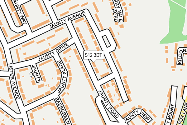 S12 3DT map - OS OpenMap – Local (Ordnance Survey)