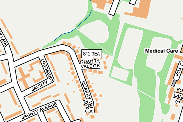 S12 3EA map - OS OpenMap – Local (Ordnance Survey)