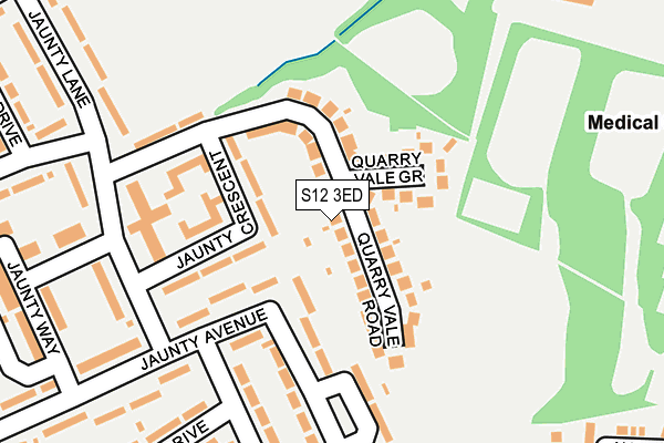 S12 3ED map - OS OpenMap – Local (Ordnance Survey)