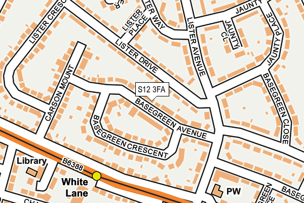 S12 3FA map - OS OpenMap – Local (Ordnance Survey)