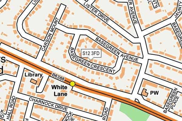 S12 3FD map - OS OpenMap – Local (Ordnance Survey)