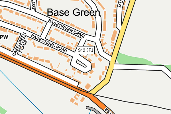 S12 3FJ map - OS OpenMap – Local (Ordnance Survey)