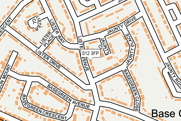 S12 3FP map - OS OpenMap – Local (Ordnance Survey)