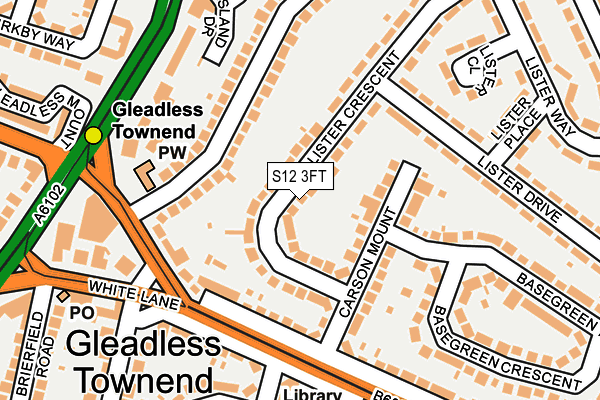 S12 3FT map - OS OpenMap – Local (Ordnance Survey)