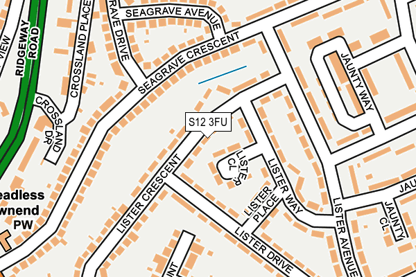 S12 3FU map - OS OpenMap – Local (Ordnance Survey)