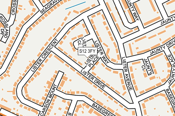 S12 3FY map - OS OpenMap – Local (Ordnance Survey)