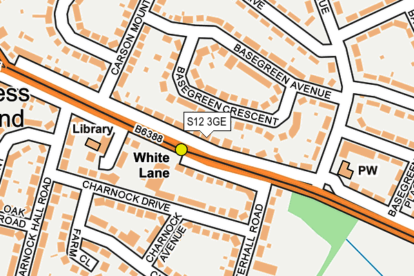 S12 3GE map - OS OpenMap – Local (Ordnance Survey)