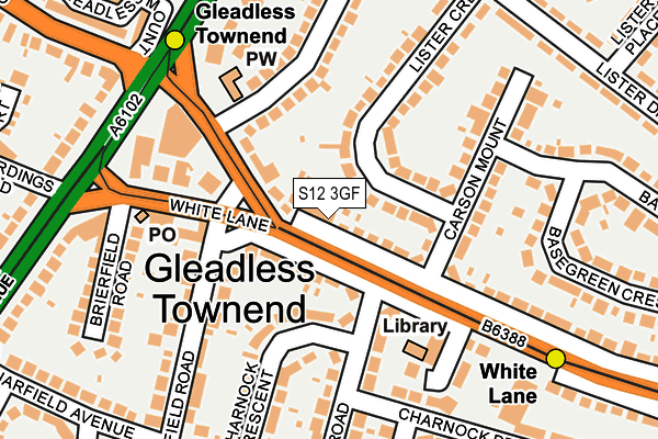 S12 3GF map - OS OpenMap – Local (Ordnance Survey)