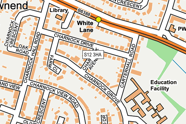 S12 3HA map - OS OpenMap – Local (Ordnance Survey)