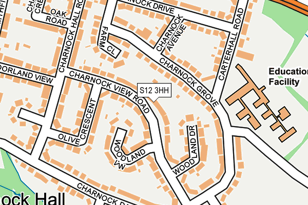 S12 3HH map - OS OpenMap – Local (Ordnance Survey)