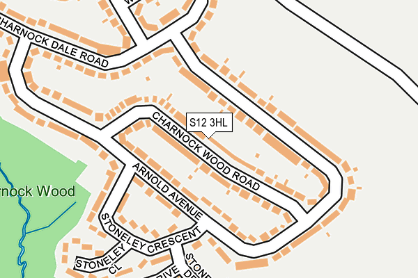 S12 3HL map - OS OpenMap – Local (Ordnance Survey)