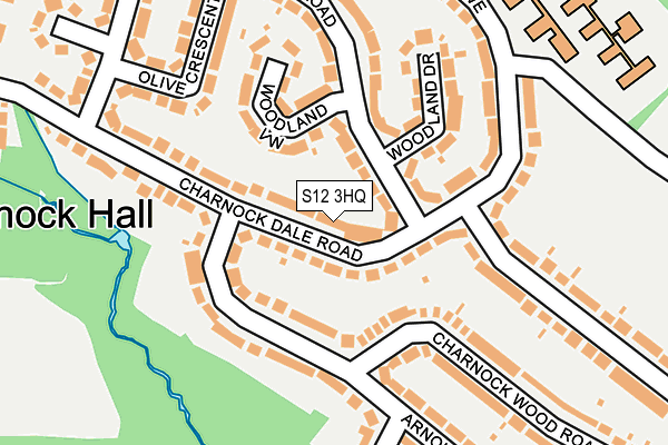 S12 3HQ map - OS OpenMap – Local (Ordnance Survey)