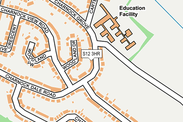 S12 3HR map - OS OpenMap – Local (Ordnance Survey)