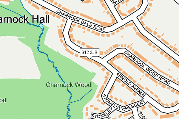 S12 3JB map - OS OpenMap – Local (Ordnance Survey)