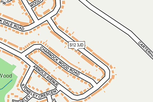 S12 3JD map - OS OpenMap – Local (Ordnance Survey)
