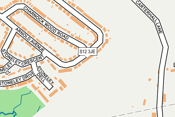 S12 3JE map - OS OpenMap – Local (Ordnance Survey)