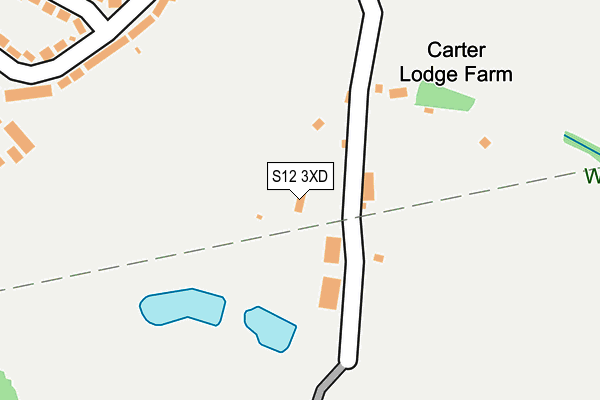 S12 3XD map - OS OpenMap – Local (Ordnance Survey)